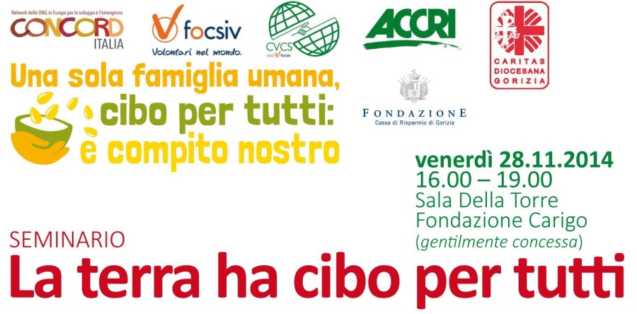 SEMINARIO “LA TERRA HA CIBO PER TUTTI”