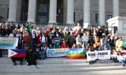 Gli auguri dei pellegrini di “Una Terra, Una Famiglia Umana. In cammino verso Parigi”